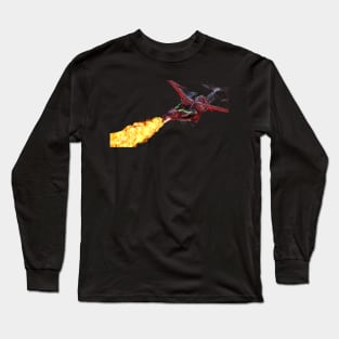 Red Fire Breathing Dragon Long Sleeve T-Shirt